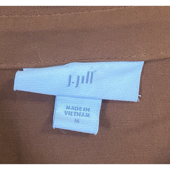 J Jill Soft Luxe Utility Popover Modal Brown Women's Medium - Picture 4 of 9